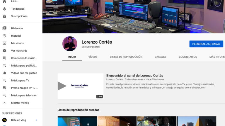 Canal YouTube Lorenzo Cortés
