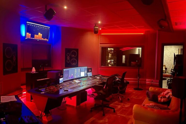 Control room at Lorenzo Cortés studio